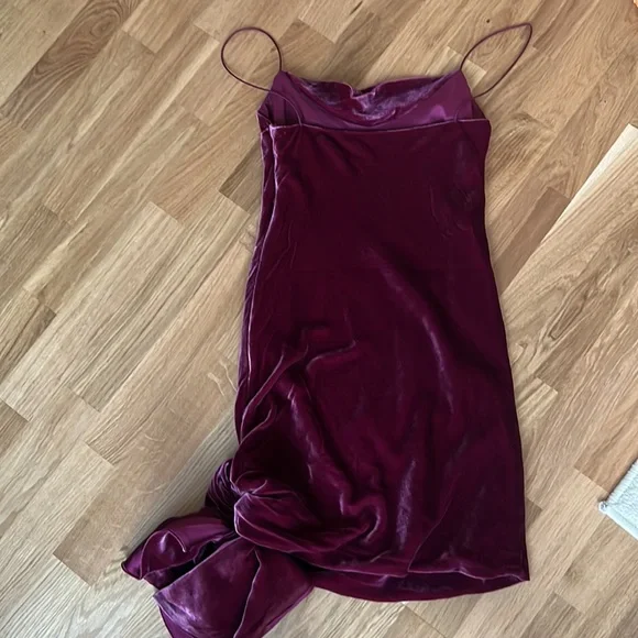 Like new cinq a sept Velvet Ryder Dress Gooseberry in purple